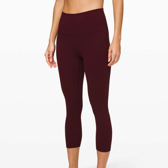 Lululemon Align Crop *21" Garnet- High Rise Cropped Leggings- Size 2 - Picture 2 of 14